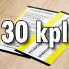 30 kpl "pysäköintivirhe"-lappuja