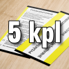 5 kpl "pysäköintivirhe"-lappuja